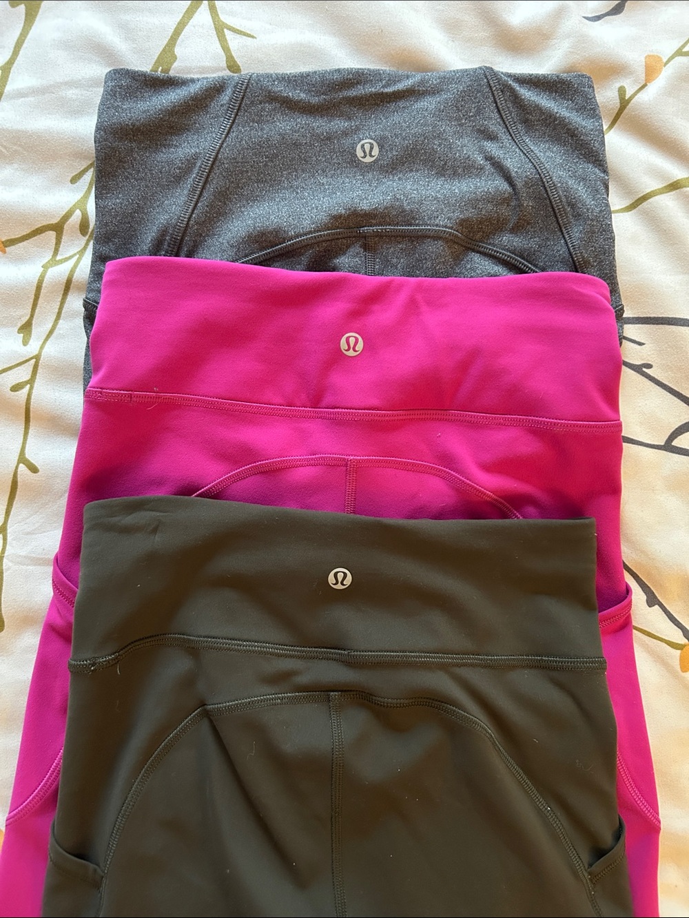 Lululemon High-Rise Leggings - Pink, Charcoal, Black